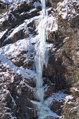 frozen waterfall in the national park hohe tauern in austria