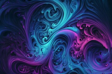 multicolor liquid fluid art. Abstract swirl gradient. seamless waves design.