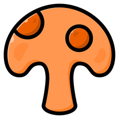 Mushroom icon for food, allergy, allergen, nutrition, organic and seafood