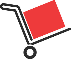 HAND TROLLEY vector icon
