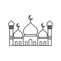 Mosque Vector logo Icon Illustration. 