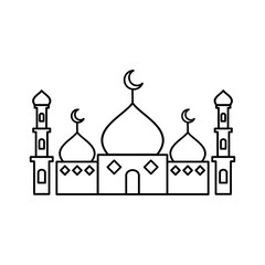 Mosque Vector logo Icon Illustration. 