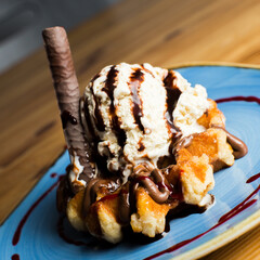 A waffle, also cited with the foreign words waffle, wafol, wafel or waffle, is a typical Belgian and northern French breakfast.