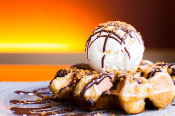 A waffle, also cited with the foreign words waffle, wafol, wafel or waffle, is a typical Belgian and northern French breakfast.