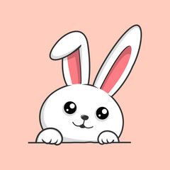 Rabbit Hiding in the Ground - Cute Bunny Hide Cartoon