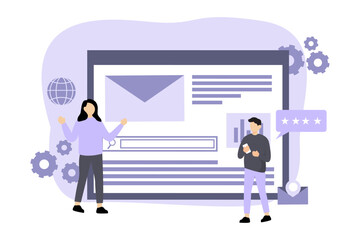 Marketing Business Flat Design Illustration