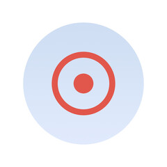 Record icon, Flat vector illustration for web and mobile interface, EPS 10