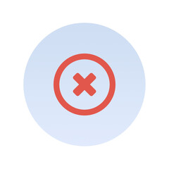 Fototapeta premium Close icon, Flat vector illustration for web and mobile interface, EPS 10