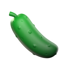 3d cucumber vegetable