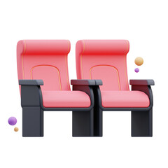 Obraz premium cinema chair 3D Illustration