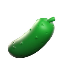 3d cucumber vegetable