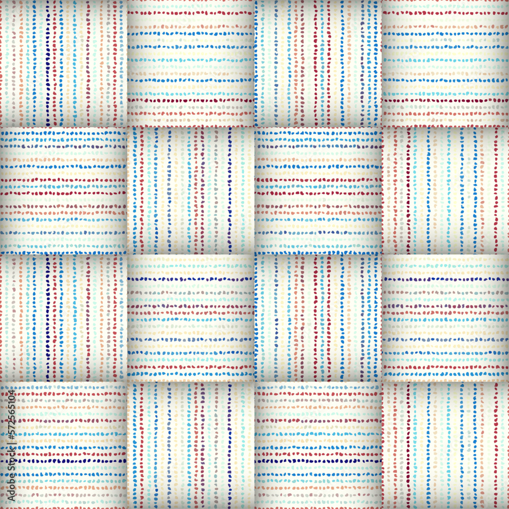 Aufkleber Patchwork textile pattern. Seamless quilting design background.