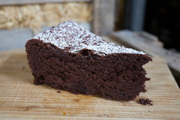 Delicious dark Chocolate sponge cake 