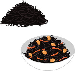 ひじきのイラスト