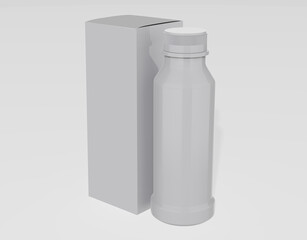 cosmetic bottle mockup isolated on white background. 3d illustration