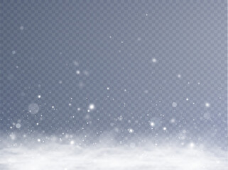 Dust sparks and stars shine with a special light. Christmas light effect. Glittering particles of magic dust.Vector sparkles on a transparent background.