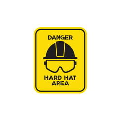 Fototapeta premium illustration of hard hat, head protection at work.