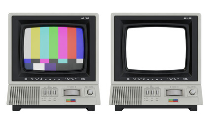 Retro television mockup isolated transparent PNG