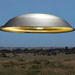 ufo in space. Generative AI.