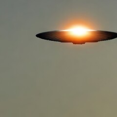 ufo in space. Generative AI.