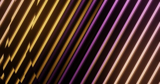 3d render with yellow and purple color stripes