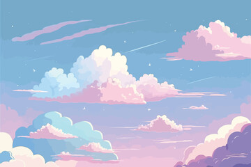 Violet sunset pastel color sky background
