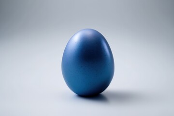 Blue easter egg created with Generative AI technology	
