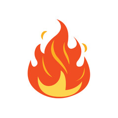 Fire emoji lit vector