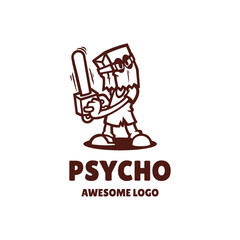 Illustration vector graphic of Psycho, good for logo design