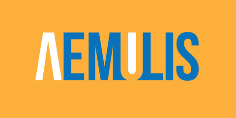 AEMULIS TEXT TYPOGRAPHY LETTERING LOGO MODERN