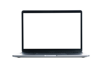 Laptop with blank screen isolated on white backgroundп