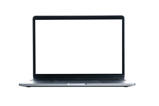 Laptop with blank screen isolated on white backgroundп - Powered by Adobe