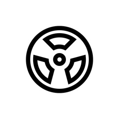 Fototapeta premium radiation sign line icon