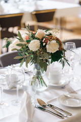 Luxury wedding table setting