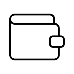 Modern wallet line icon. Premium pictogram. Vector illustration isolated on a white background.