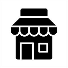 Store icon on white background. Simple store sign in modern design style for web site and mobile app