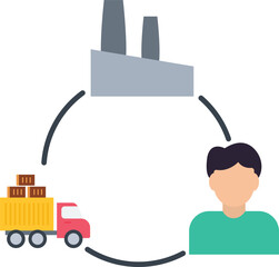 SUPPLY CHAIN vector icon
