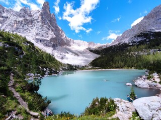landscape with lake and montains