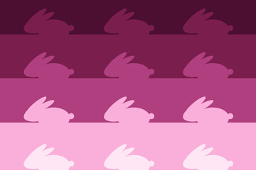 Easter background with viva magenta bunny. Creative holiday backdrop with rabbit.