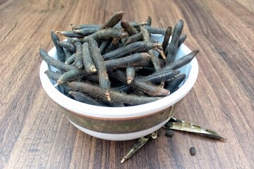 Vigna mungo or black gram in a bowl 
