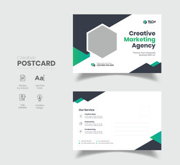 Corporate Business Postcard Template Design