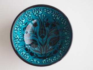 トルコのお土産　青い皿