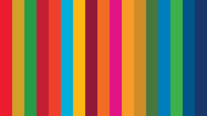 SDGsカラー17色の縞模様の背景（指定されたCMYKの色を使用）