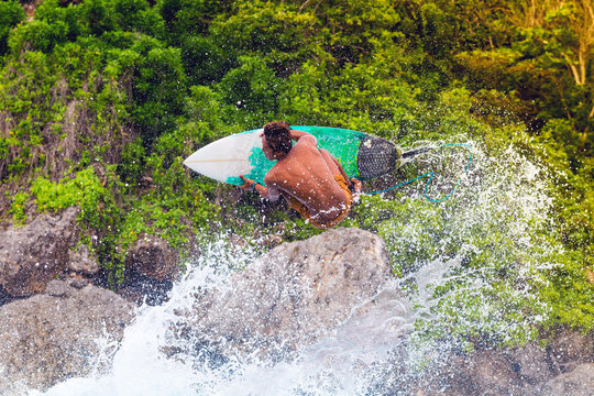 Surfer on a wave.