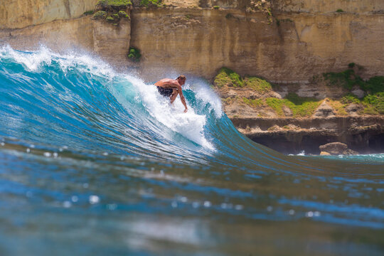 Surfer on a wave.
