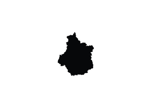 Centre val de Loire France region map black