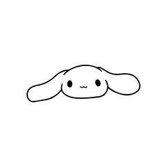 vector illustration of cute bunny head