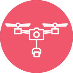 drone delivery vector icon
