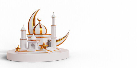 3D rendered ramadan mosque design