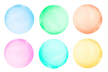 Abstract colorful Watercolor circle hand paint background